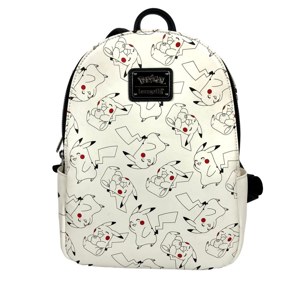 Loungefly Pokemon Pikachu Mini Backpack White 2019 Retired EUC